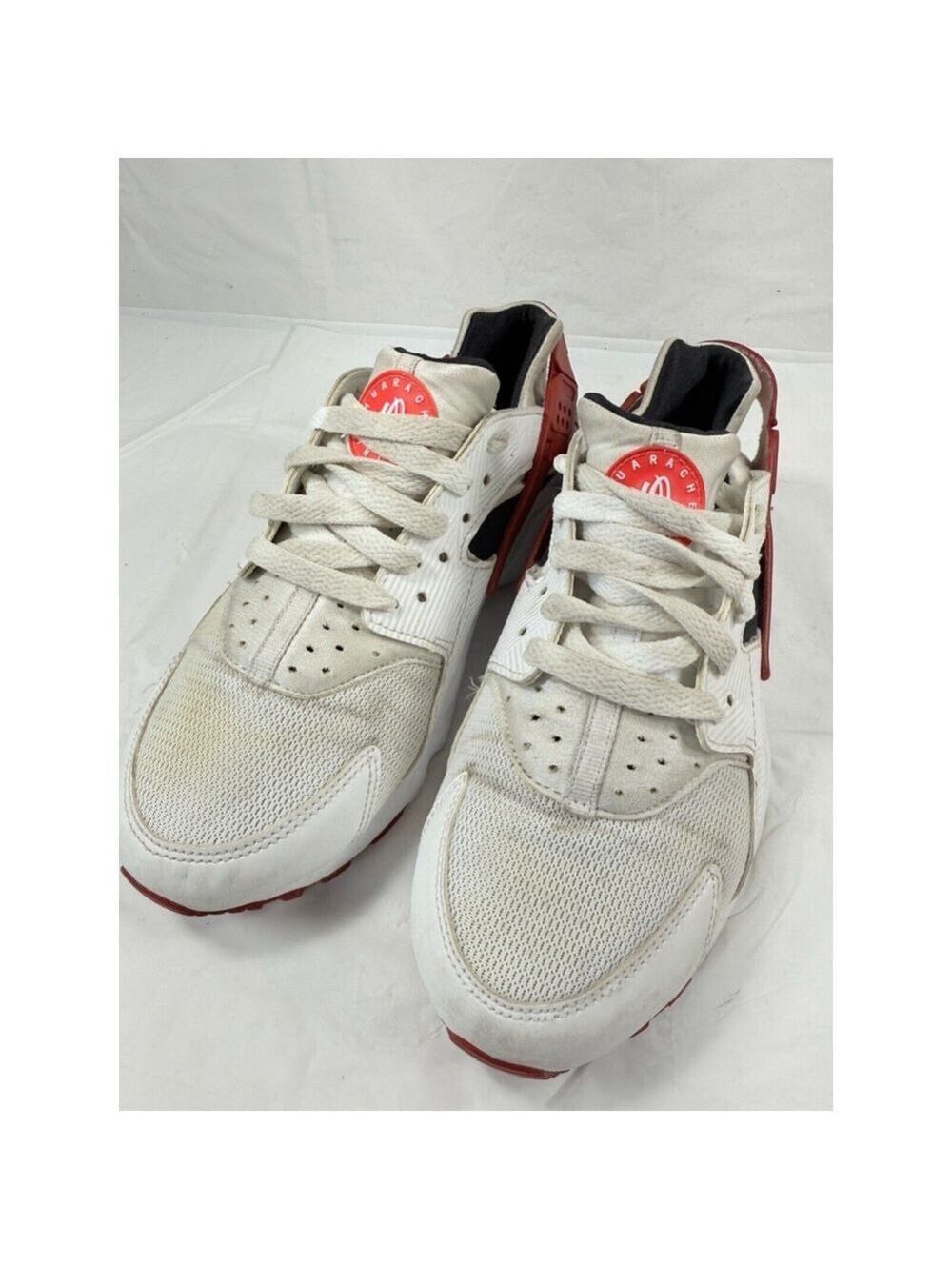 Nike Air Huarache White Gym Red Running Sneaker Shoes 654275-102